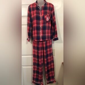 Victoria’s Secret Red Plaid Initial 2 pc pjs. Size Small